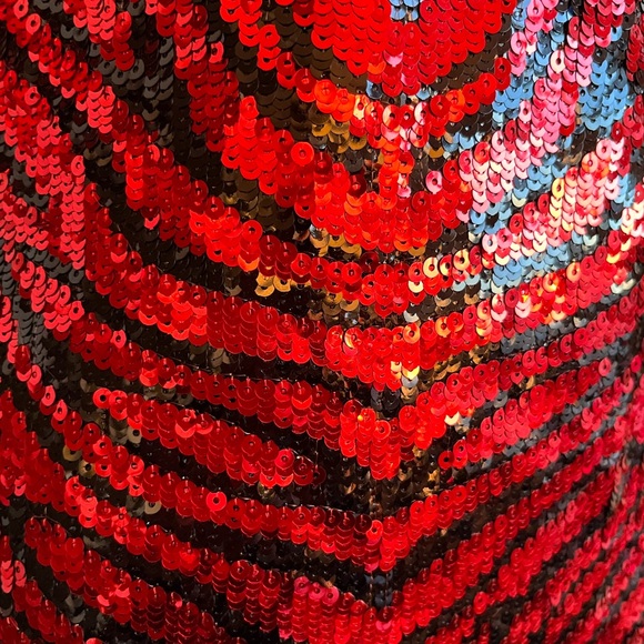 Guess Zebra Sequin Stunner w Open Bsck - Picture 7 of 10